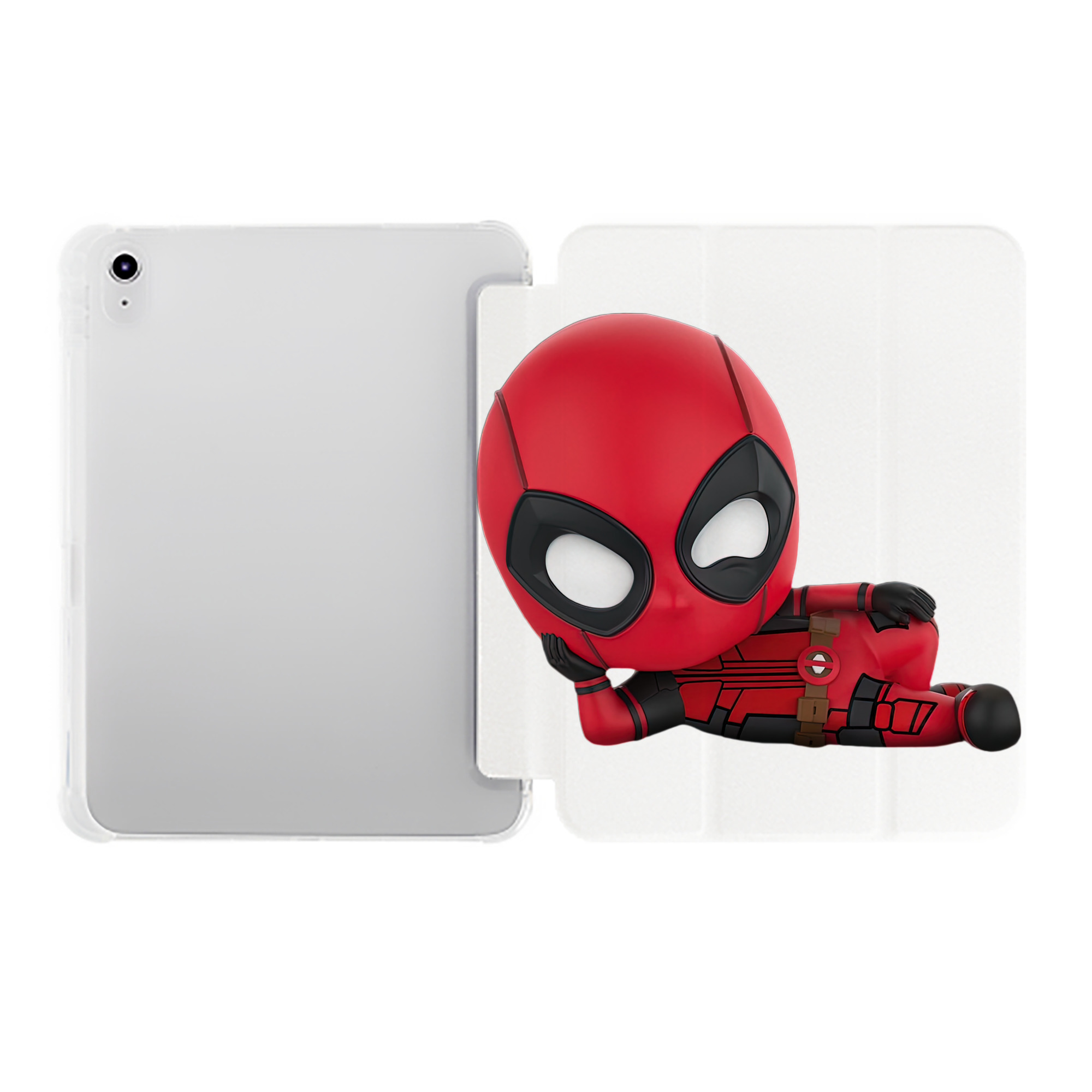 （画像用） Deadpool デッドプール IPad ケース ペン収納付き 三つ折りスタンド PUレザー×シリコン 対応機種9.5/10.5/10.9インチ